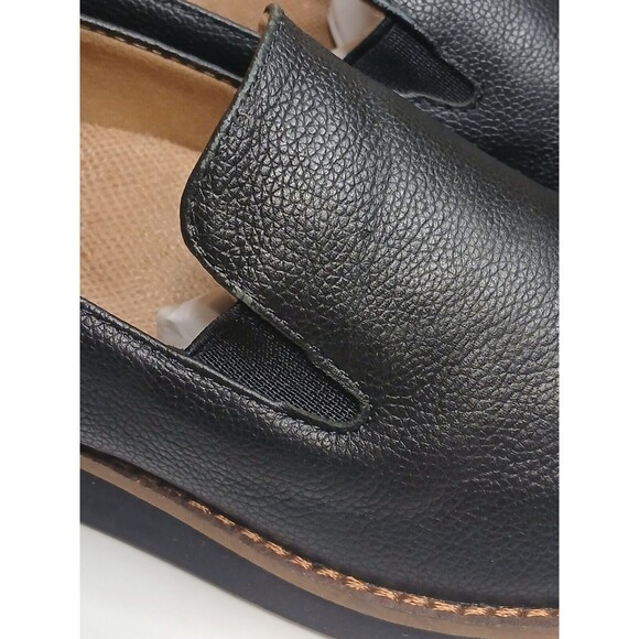 Soft Walk Sz 7 N Whistle Black Tumbled Leather Comfort Arch Support Loafer NEW - Picture 6 of 15